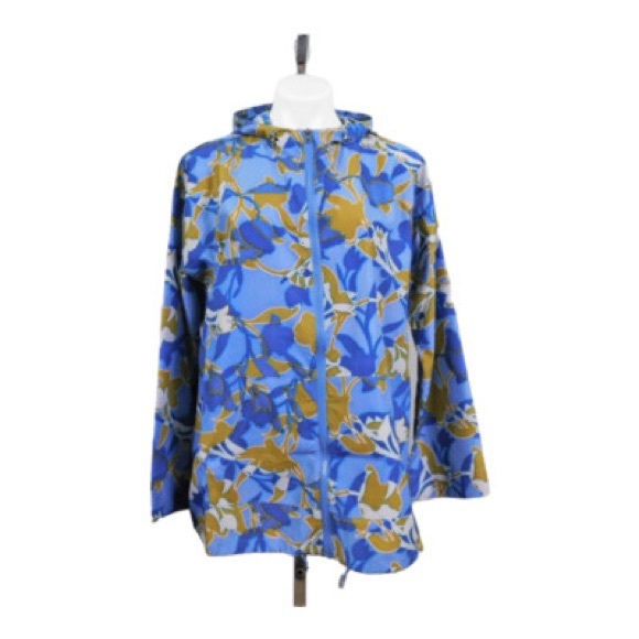 LOGO by Lori Goldstein Blue and Yellow Floral Jacket - Picture 4 of 6